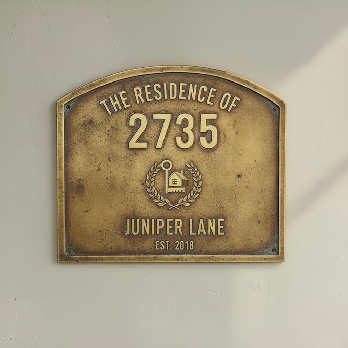 Personalized Plaque | Custom Engraved Wall Plate | Antique Style Name Plate for Home, Office, Shop, Memorial & Decor | Premium Quality Sign (Durable & Elegant) (Bronze Plaques, 10"x8"inches)