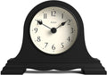 JONES CLOCKS® Speakeasy Mantel Clock | Classic Napoleon’s hat Design | Black | Contemporary Classic Style for Desk, Table, Shelf or Bedside