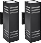 Smart Outdoor Sconce Lights 2 Pack, Up Down Wall Porch Lights RGB Color Changing WiFi APP Control, Dimmable LED Exterior Wall Lighting Fixtures Work with Alexa,No Hub Required,ETL Listed