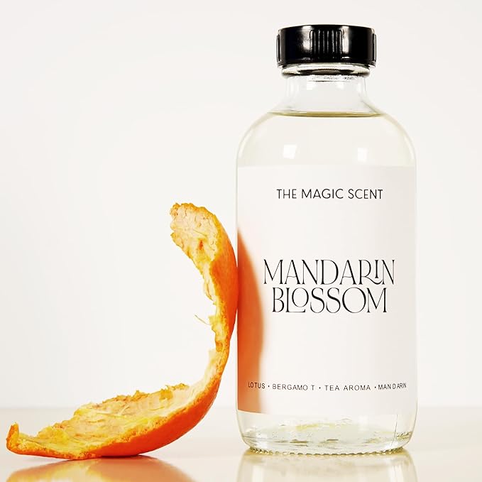The Magic Scent Mandarin Blossom Diffuser Oil - Hotel & Home Luxury Scents Inspired by The Maldives - Diffuser Oil Scents for Home Designed for Use in All Diffusers - 4 fl oz, 120 mL