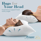viewstar Bed Pillows Queen Size Set of 2, Hotel Quality, Down Alternative Pillow for Side, Back, or Stomach Sleepers, Soft