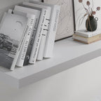Floating Shelf, Set of 1 Wall Shelf, 30 in W x 12.75 in D x 2 in H Wooden Floating Wall Shelf with Invisible Brackets for Living Room/Bedroom/Bathroom/Kitchen Storage and Decor, White