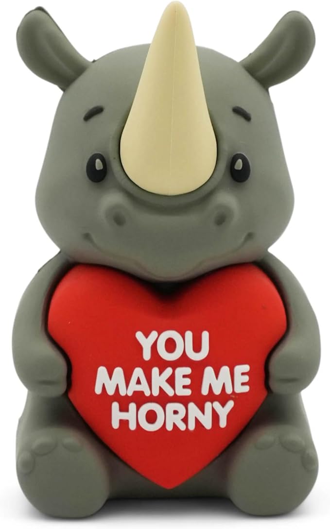 Sweethearts Figurine – Miniature Home Accent, Small Tabletop Ornament for Shelf, Desk, or Living Room Décor – Rhino