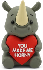 Sweethearts Figurine – Miniature Home Accent, Small Tabletop Ornament for Shelf, Desk, or Living Room Décor – Rhino