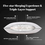 Feather Down Pillows Standard Size for Sleeping, 1 Pack White Hotel Fluffy Bed Pillow with Airyfil™ Fillings, Medium Firm for Side Sleepers, 20×26 in.