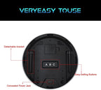 Digital Wall Clock, LED Moon/Earth Design, Temperature Display, 7.87 x 7.87 inches (Earth, 7.87 INCH)