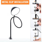 Long Gooseneck Clamp Lamp, Clip Desk Lamp with Clamp, 10W, 1100 LMS, 3 Color Modes, 10 Brightness Levels, 31 Inches Long Flaxible Gooseneck, Perfect for Craft, Reading, Home, Office