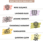 Folkulture Incense Sticks with Holder (120 Sticks) | Set of 6 Floral Incense Sticks For Room Fragrance, Valentines Day Gifts | No Charcoal, Non Toxic, 45 Min, Long Burning Jasmine, Rose Insence-Sticks