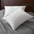 Cuddledown Organic Cotton Down Pillow | 100% Organic Cotton Shell | 700 Fill Power White Down | Hypoallergenic | Handcrafted | Oeko-TEX & RDS Certified | 20" x 26" | Standard | Medium