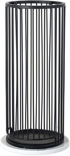 Large Capacity Umbrella Stand Rack Commercial,Large Capacity Metal Upright Umbrella Storage Cylinder,Metal Standing Umbrellas Holder(Black)