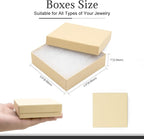 Cardboard Jewelry Brown Gift Boxes 20 Pack3.5×3.5×1 inches, its apply to displaying necklaces, rings, bracelets, earrings