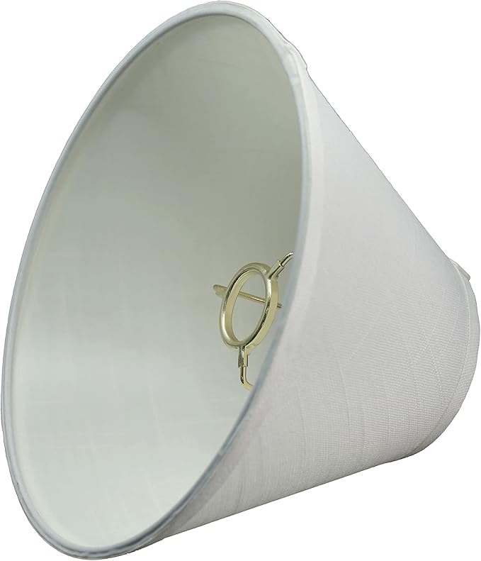 Aspen Creative 58759, Hardback Empire Transitional UNO Lamp Shade, Snow White, 4" Top x 10" Bottom x 7" Slant Height, Slip UNO 33mm