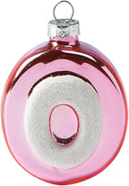 Lillian Vernon XOXO Valentines Ornaments -, 12-Piece Set, Blown Glass, Handcrafted Hanging Tree Decorations, Valentine's Day Holiday & Party Decor, Red & Pink Design