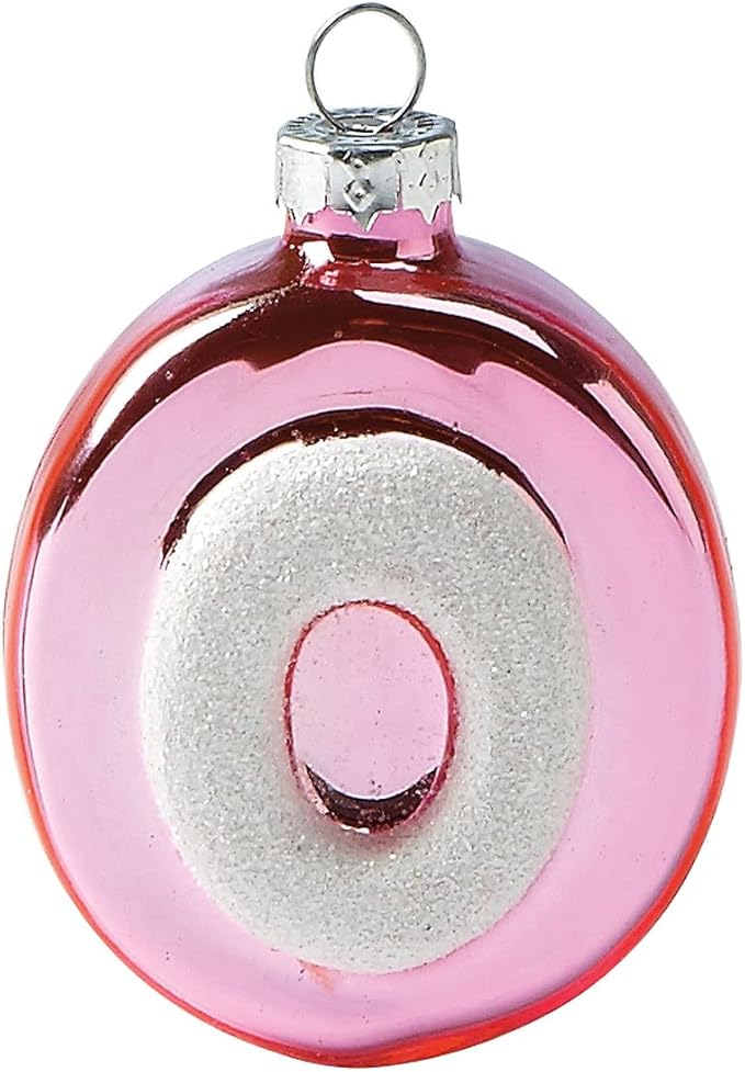 Lillian Vernon XOXO Valentines Ornaments -, 12-Piece Set, Blown Glass, Handcrafted Hanging Tree Decorations, Valentine's Day Holiday & Party Decor, Red & Pink Design