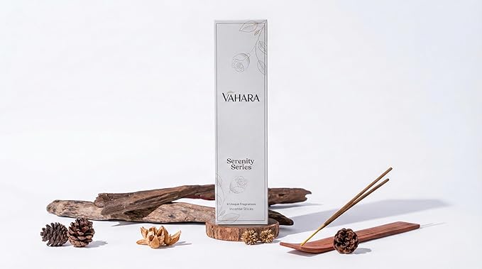 Serenity Series Masala Incense Sticks (6 Pack) – Hand-Rolled Natural Incense, Long-Burning Masala Sticks for Meditation, Yoga, Relaxation & Aromatherapy