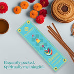 Pujashree Bambooless Agarbatti Neelgandha 40 pcs 8 Inches | 100% Natural Charcoal Free Agarbatti Sticks | Long Lasting Burn | Woody Aroma | Neelgandha Fragrance