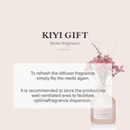 Reed Diffuser Set – Scented Diffuser with Sticks Home Fragrance Diffusers for Home Reed Diffuser for Bathroom Shelf Decor (4.06oz Jasmine Rose)