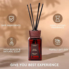 Reed Diffuser Set, 5.2 fl oz Sandalwood Reed Diffuser with Sticks, Reed Diffusers for Home Bedroom Apartment Bathroom Decor, Scented Diffuser Gift for Home Fragrance