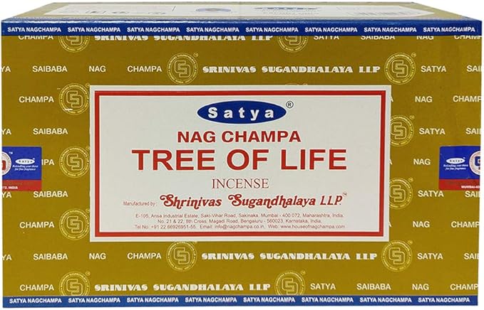 Tree of Life Incense Sticks and Incense Stick Holder Bundle Insence Insense Satya