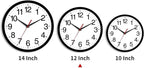 12 Inch Wall Clock Modern Battery Operated Silent Non Ticking Analog for Bedroom Office Living Room Home Kitchen Bathroom(Black)