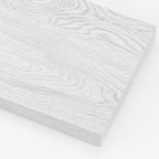 Heimlove 12 Inch Deep Floating Shelves, 12 x 12 inches Long Wall Shelf, Large Extra Display Shelf & Storage Shelf, Rustic Wood Wall Shelves for Fireplace Mantel, White - 2Pack