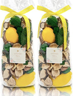 Qingbei Rina Spring Potpourri Bags,Lemon Scented Potpourri Bowl Filler with 4 Lemon,Decorative Dried Flowers,Home Fragrance, Vase Fillers,Bathroom Decor(8.4 oz)