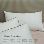 Luxury Down Fiber Pillows Queen Size, Bed Pillows for Sleeping, Pillow for Back, Stomach or Side Sleepers