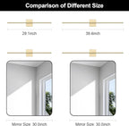 Battery Operated Wall Sconce Set of Two with Remote Control, 3000K-6000K Dimmable Gold Wall Lights, Timable LED Wireless Wall Sconces, 350° Ratate for Bathroom, Living Room, Hallway 29.1 Inch