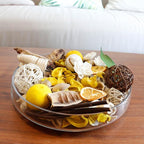 Qingbei Rina Spring Potpourri Bags,Lemon/Citrus/Thyme Potpourris Bowl Filler,Yellow Decorative Pot pourri Dried Flowers,Home Fragrance Sachet, Vase Fillers(20 oz)