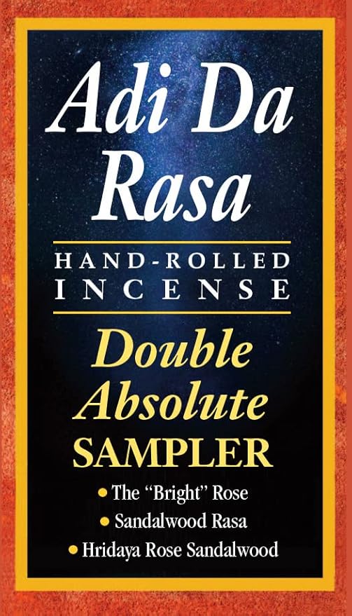 Adi Da Rasa Double Absolute Sampler (The ?Bright? Rose, Sandalwood Rasa, Rose Sandalwood) Incense, 25gms Natural Hand Rolled for Purification, Relaxation, Positivity, Yoga, Meditation, Made in India