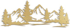 SIGNLEADER Metal Wall Art Decor Mountain Pine trees Modern Abstract Wall Sculpture Hangings Home Decoration for Living Room, Bedroom, Bathroom, Kitchen, Outdoor - 36" Gold