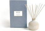 Blueme Balance Diffuser | White Lotus & Tea | 5.92 Fl Oz - Refillable Wellness Diffuser, Contains Essential Oil, Sustainable, Hand Finished, Premium, Luxury Ceramic, Natural Rattan Reeds, | Small