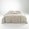 Olive + Crate Tencel Eucalyptus Cooling Duvet Cover Set - Hypoallergenic, Lyocell Tencel Duvet Cover - Soft, Temperature Regulating with Hidden Button Closure & Corner Ties - Twin XL, Beige