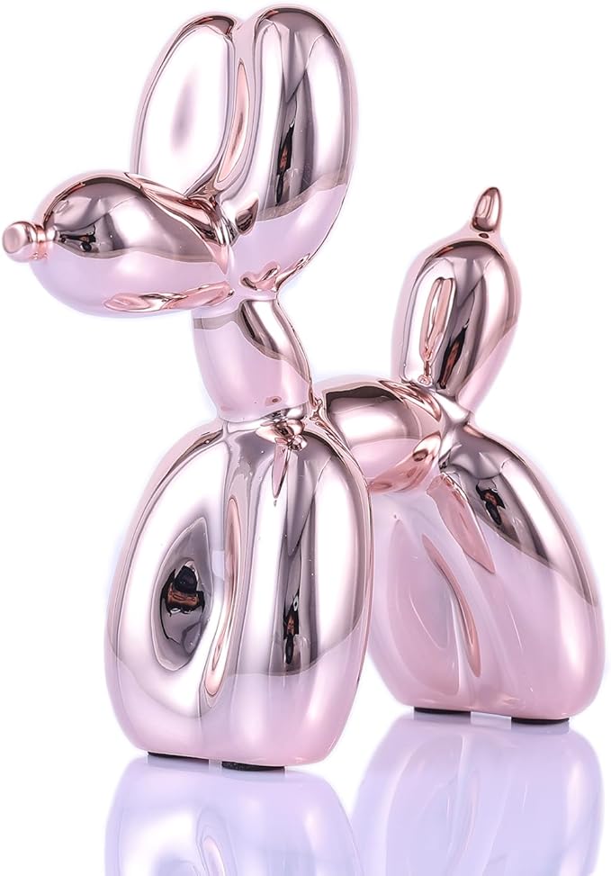 Balloon Dog Sculpture Modern Home Decor Collectible Figurines Funky Statues for Bedroom Trendy Animal Decor for Coffee Table Living Room Decor