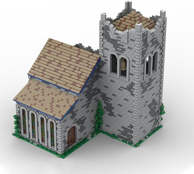 MOC-203438 Medieval Village Monastery Building Set, Modular Building Model Set 8036PCS for Adults, Collectible Display Model Gift (7480PCS)