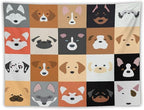 VUMIVI Dog Tapestry Funny Cartoon Pet Patterns Colorful Illustrations Square Animals Tapestry Wall Hanging for Living Room Bedroom Dorm Classroom Aesthetic Decor W80xL60in