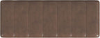 HomePop Theodore Decorative Bench with Metal Base, Brown PU Leather