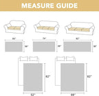 H.VERSAILTEX Couch Cover Chenille Pet Fuzzy Sofa Covers for 3 Cushion Couch Anti Slip Washable Sofa Slipcovers with Strap Soft Couch Protector Cover for Dogs Cats Kids(68" x 82", Grey)