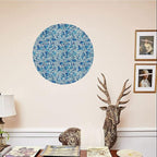 Decorative Plates, Floral Print Ornament, Turkish Ceramic Art Swirled Nature Leaves, 10 Inch, Kitchen Wall Decor, Blue Navy and Green