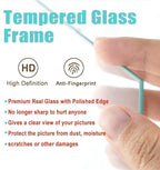 KTKDE 8x8 Picture Frames Walnut Woodgrain with Removable Mat for 4x4 Photo,Modern Style Wood Composite Frame Rustic Photo Frame Set with Real Glass for Wall Mount & Table Top Display