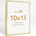 10x13 Aluminum Metal Picture Frame,Tempered Glass Gold Photo Frame 10x13 for Family Photo,Posters,Art,Document to Wall Mount Horizontally or Vertically