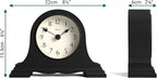 JONES CLOCKS® Speakeasy Mantel Clock | Classic Napoleon’s hat Design | Black | Contemporary Classic Style for Desk, Table, Shelf or Bedside