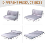 Bean Bag Chairs for Adults,Folding Sofa Bed,Floor Couch Bed, Foam Filling Fold Floor Mattress with Washable Soft Faux Fur Cover, Leisure Floor Couch for Bedroom Living Room(Grey, Double)