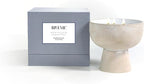 Blueme Nostalgia Candle | Bergamot & Musk | 3 Wick - Refillable Wellness Candle with Essential Oils, Hand Finished & Poured Soy Wax Blend Ceramic Vessel, Natural Cotton Wicks | Medium 12 oz