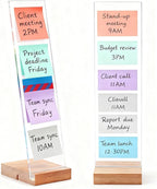 2PCS Monitor Memo Board Portable Monitor Sticky Note Holder Computer Screen Message Board Holder Detachable Acrylic Sticky Note Board Messadge Remider