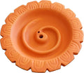 Clay Spiral Incense Burner | Handmade Clay Incense Holder | Terra-Cotta | Holds 1 Regular, 1 Joss Stick and Rope Incenses | Incense Stand Ash Catcher | Rope Incense Burner