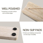Koville Marble Incense Holder, Incense Holder for Sticks, Incense Sticks Holder Ash Catcher for Meditation Yoga SPA, Natural Stone Incense Burner, Home Table Decor (Travertine)