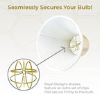Royal Designs, Inc. BSO-704RC-8EG-2 True Bell Basic Lamp Shade with Round Clip, 4 x 8 x 7.25, Eggshell, 2-Pack