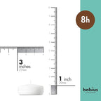 BOLSIUS 3 Inch White Floating Candles - 24 Count Unscented - Premium European Quality - Imbue Breathtaking Ambiance for Romantic Wedding Centerpieces, Decorations, Events, Pool, Holiday, and Parties
