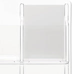Safco Reveal Literature Rack, 9 Compartments Magazine Holder, Wall-Mounted Brochure Organizer, Acrylic, Clear
